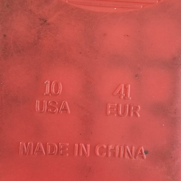 Jeffrey Campbell JELLZ Red Perforated Jelly Flat Women’s US 10 Preowned - Picture 8 of 9